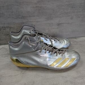 Adidas Adizero Impact American Football Cleats Silver Gold Men's Size 15